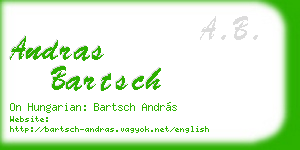 andras bartsch business card